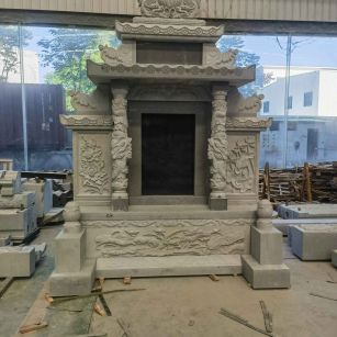 钦州 芝麻灰高档墓碑、土墓，一套也支持定做