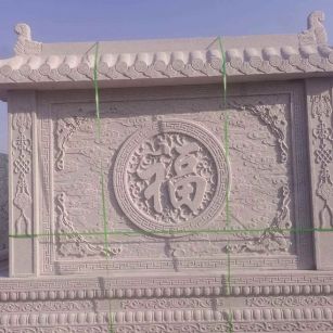 钦州 芝麻白花岗岩屏风，照壁，影壁